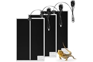 ROCEEI 3 Pcs Reptile Heat Mat 11x16.5 Inch 20W Reptile Heating Pad with Temperature Control Removable Terrarium Heat Mat Under Tank Heat Pad for Gecko Turtle Tortoise Snake Lizard Hermit Crab