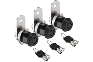 BOZXYE 3 Pack Cabinet Locks with Keys RV Storage Locks, 5/8" Cam Lock Keyed Alike, RV Locks for Storage Door File Cabinet Toolbox, Zinc Alloy