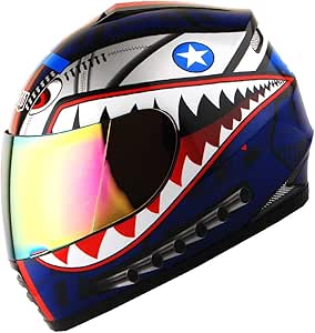 Amazon.com: WOW Motorcycle Full Face Helmet Street Bike BMX MX Youth