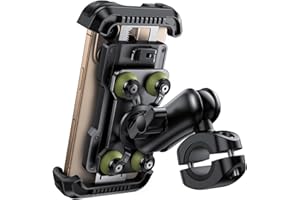 Lamicall Motorcycle Phone Mount Holder - [Dual Vibration Dampener] [720° Adjustment Arm] Motorcycle Cell Phone Holder, Bike H