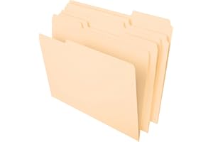 Island File Folder, Manila 1/3 Cut, Letter Size, 100 Count (370 1/3)