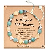 HGDEER 5-21 Year Old Birthday Gifts for Girls and Her, Meaningful Nature Stone Bracelet with Message Card for Daughter Granddaughter Niece Sister Friend