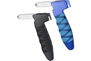 ATOJARKLE 2 Pack Car Door Handle for Elderly, Door Grab Handle Assist, Ultra Grip Mobility Handle for Car, Car Door Latch Bar for Easily Get Out of Car, Anti-Slip Design, Black/Blue