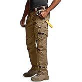 CQR Men's Quick Dry Work Pants, Water Resistant Outdoor Tactical Pants, Lightweight Stretch Cargo Hiking Pants