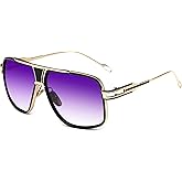 GOBIGER Aviator Sunglasses for Men 100% UV Protection Goggle Alloy Frame with Case