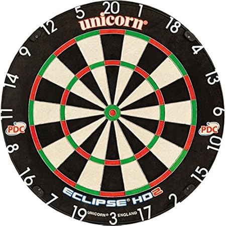 SPORT GEAR Unicorn Eclipse Pro HD 2 Dartscheibe - TV Edition - PDC - Stahl Spitze Dartscheibe