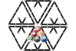 6Pcs Magic Rack, Triangle Magic Rack Pool Space Saving Pool Ball Rack Durable Billiard Rack Holder Lightweight Billiards Acce