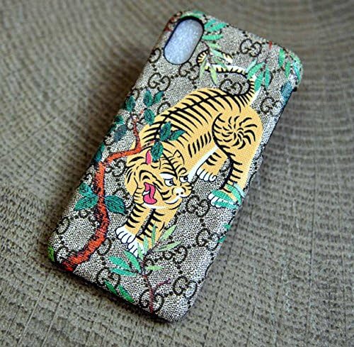 Yukmui Embossed LetterG Style case cover wallet with card hold for iphone X only (Tiger)