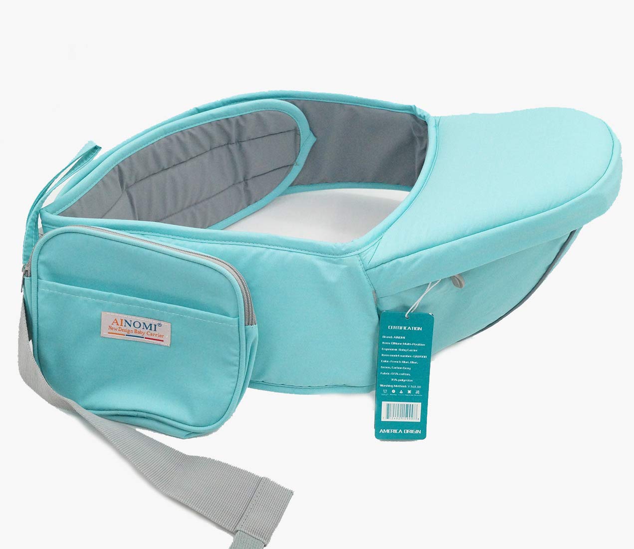 Marine Ainomi Porte Bebe 4 A 36 Mois Ceinture Ventral Leger Avec Rembourrage De Siege Confortable Respirant Multi Positions Avec Poches Amovibles Pour Cles Telephone Voyage Maison Cadeau Naissance Bebe Puericulture Porte Bebes