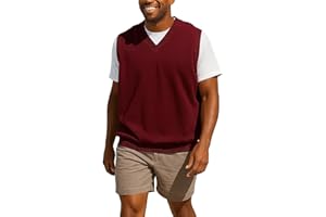 Akwa Men's V-Neck Golf Vest Lightweight Waterproof Pullover Sweater Wind-Resistant Layer Made in USA Performance Outerwear