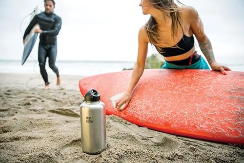 Klean Kanteen Wide Mouth Single Wall Stainless Steel Water Bottle