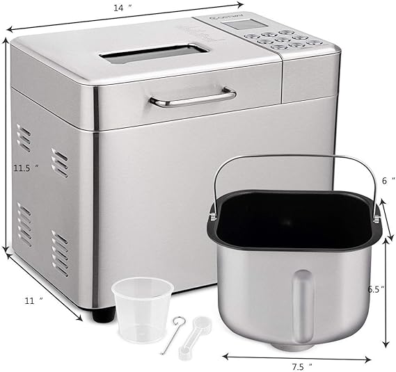 Amazon.com: JF World 2 LB Stainless Steel Automatic Bread Maker