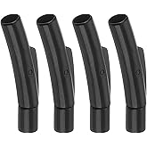 uxcell Leather Cord End Clasp, 4Pcs 3mm Hole Column Clasps Connectors, Stainless Steel Clasps Closures Leather Cord Buckle for Making DIY Supplies Crafts, Black(5mm)