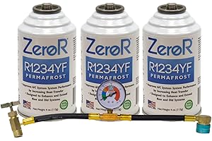 ZeroR® Performance Booster Kit for R1234YF Refrigerant AC System | 12" Can Tap Hose Gauge