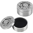 FINGERINSPIRE 2 PCS My First Curl & Tooth Bear Keepsake Box 1.3inch Inner Size Antique Silver Baby First Curl & Teeth Collection for Childhood Memory, Alloy Tooth Holder and Curl Organizer Set