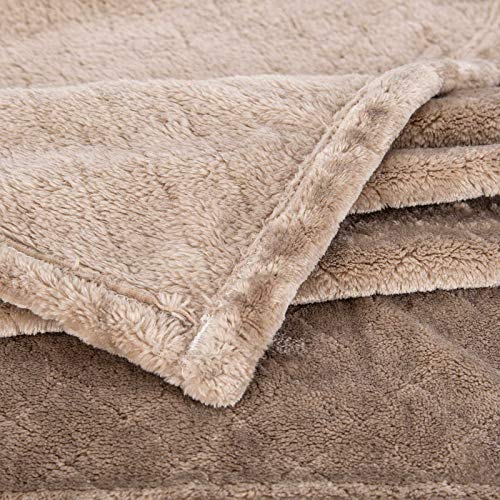 Baby Blanket or Pet Blanket, Comfy Soft Warm Blankets for Baby Girls and Boys, Dog and Cat, Plush Fleece Throw Blankets for Sofa, Couch, Travel and Camping (Grid 28\