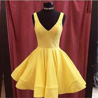 yellow gold cocktail dress