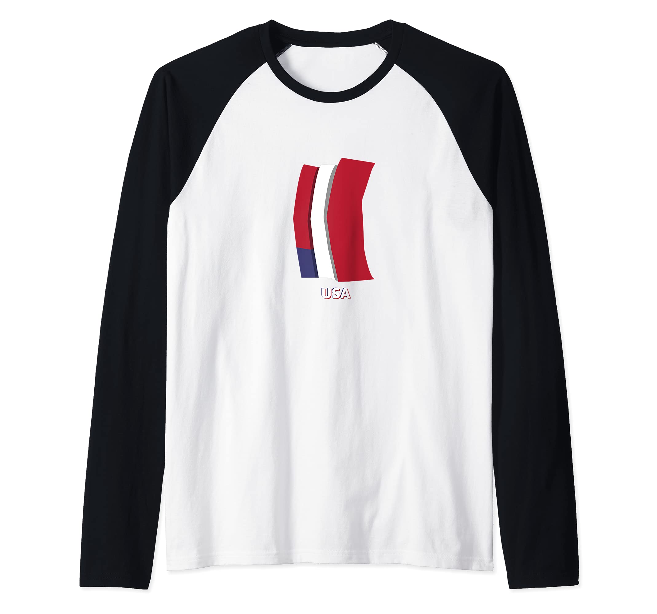 Flag United States Raglan Baseball Tee