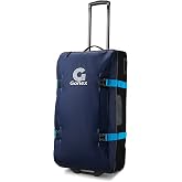 Gonex Rolling Duffle Bag with Wheels, Water-Repellent Nylon, 30 in, Navy | 90L Large Capacity, YKK Zippers, TSA Lock for Security, High Stability Telescopic Handle, Oversized Wheels, Travel&amp; Gear Bag