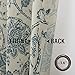 jinchan Linen Curtains for Living Room, Blue Floral Paisley Patterned Curtains 84 Inch Length, Light Filtering Ikat Drapes for Bedroom, Vintage Farmhouse Window Treatments, Grommet Top 2 Panels, Blue