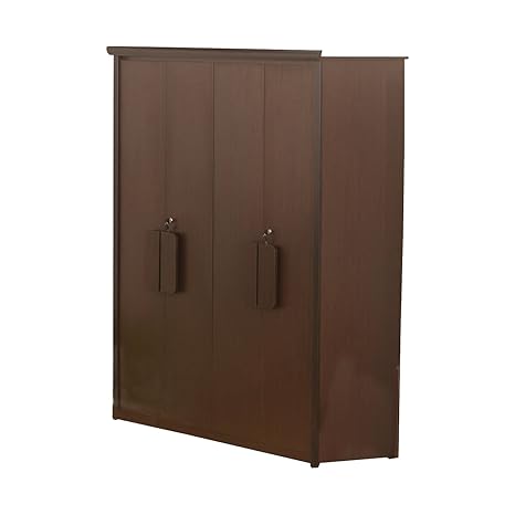 Piyestra Four Door Wardrobe Honey Finish Brown Amazon In Home