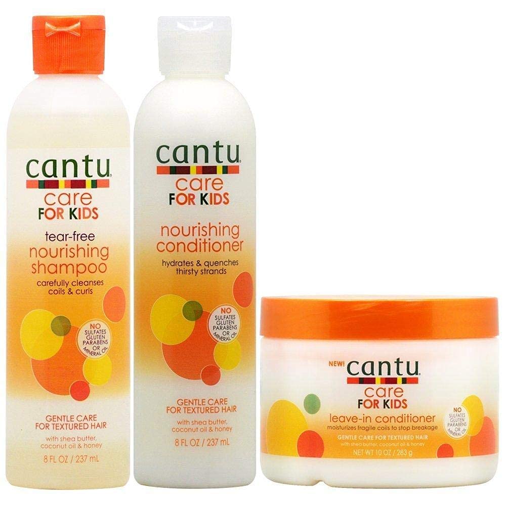 Cantu Shampoo Natural Hair Cleansing (3er Pack) – Sulfatfrei, Mit 100% Sheabutter, Je 13.5 Oz
