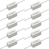 Cement Resistor,10 PCS 5W 270 Ohm 5% Axial Lead Wire Resistor White Wound Fixed Ceramic Cement Resistors Wirewound Cement Power Resistors Flame Heat Moisture Resistance Precharge Horizontal Resistors