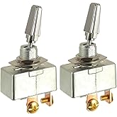 HUAREW 2 Pack 50 Amp 12V Heavy Duty Toggle Switch SPDT 2 Position