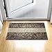 Rubber Doormat Indoor Low Profile Non-Slip Washable Welcome Mat 18”x30” for Front Porch Entrance Shoe Scraper Absorbent Decor Office Hall Entry Floor Mat Inside Bedroom Carpet Home Kitchen Rug