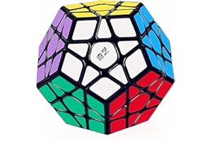LiangCuber QY 3x3 Megaminx Speed Cube Qiheng Megaminx Pentagonal Dodecahedron Cube Puzzle Toy (3x3 Black)