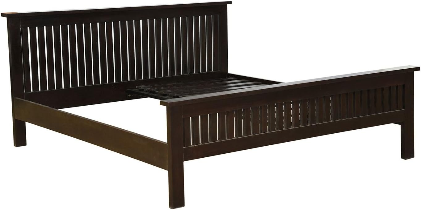 Homescapes Mangat Essbank Dark Shade Bettgestell 100 Massives Mangohartholz Holz Kein Furnier Handgefertigt Bettgestell Aus Holz Erhaltlich In Einzelbett Doppelbett King Und Super King Size Holz Dunkles Holz 150 X 200 Cm