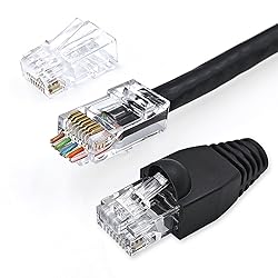 XANHAM 50 Pack Cat 6 Pass Through RJ45 Connector