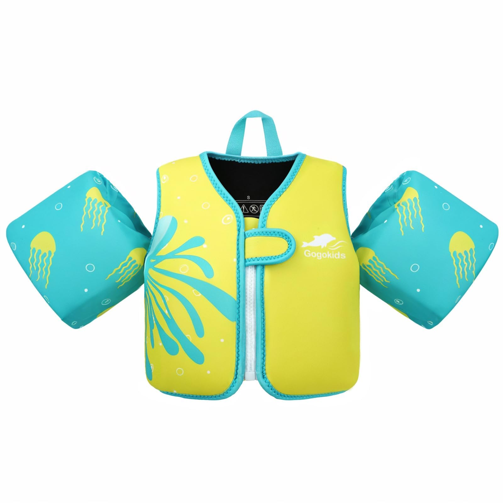 Photo 1 of Gogokids Toddler Swim Vest, Kids Floaties for 20-50 lbs Girls & Boys, Buoyancy Jacket Swimming Aid with Water Wings for 2-6 Years, Pool/Beach