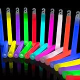 Glowhouse 6 Inch Glow Sticks Party Pack 25 Mixed Lanyards UK Brand view 2