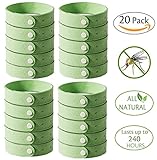 Petsvv Mosquito Repellent Bracelet, 20pcs Insect & Bug Repellent Bands,100% Natural,Keeps Pests & Bugs Away From Kids, Adults, Adjustable Wristbands for Indoor and Outdoor