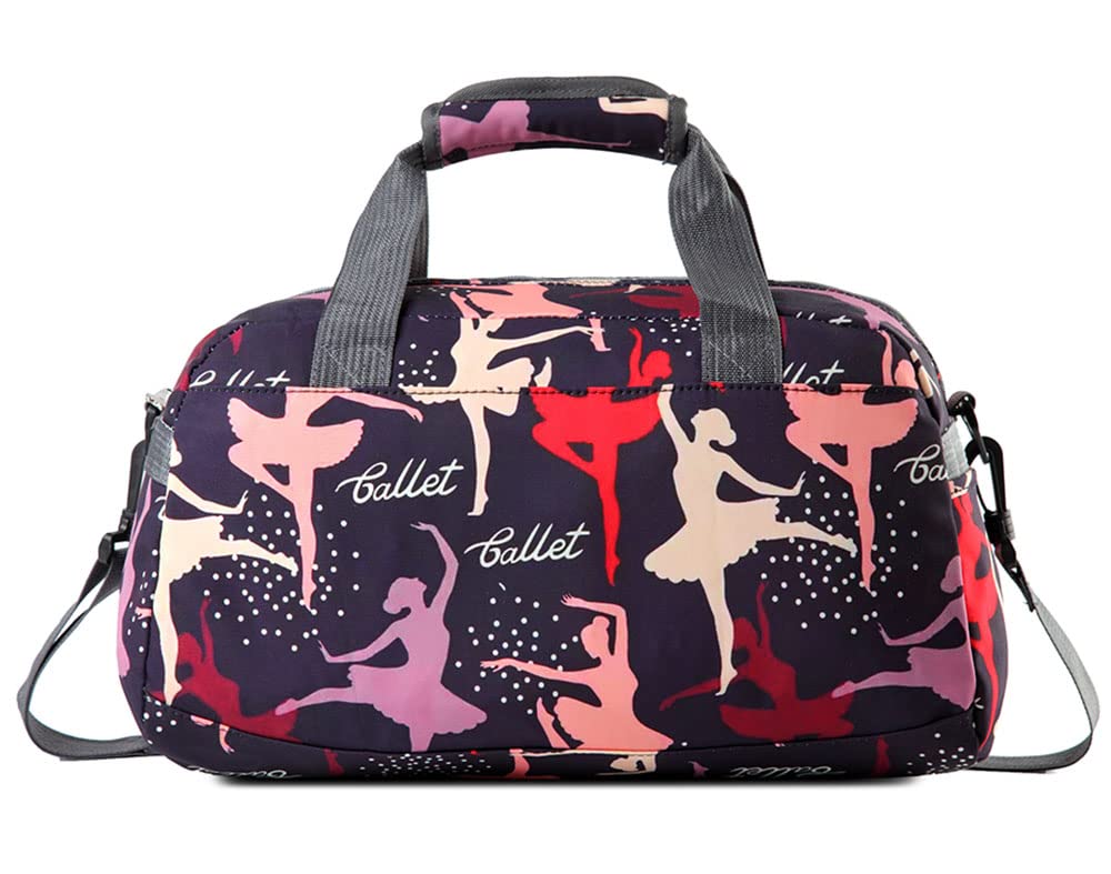 Kids Girls Duffle Bag for Ballet Dance,Practice,Sports, Cheerleading,Gymnastics,Weekend,Overnight Short Trip,Carry-On Size (『Girls』Medium)