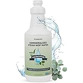 Steam & Go - Demineralized Water for Steam Cleaner, PVC-Free Floor Cleaner Liquid Compatible With Any Steam Mop, Ready-to-Use Multisurface Cleaner, Scented Mop Solution, Eucalyptus Mint, 32 oz