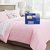 Oversized King Duvet Cover, 1000 Thread Count Sateen 3 Piece Egyptian Cotton Quality Duvet Cover Set, 100% Pure Cotton Comforter Cover, 2 Pillow Shams, Zipper Closure, 7 Corner Ties - (Blush)