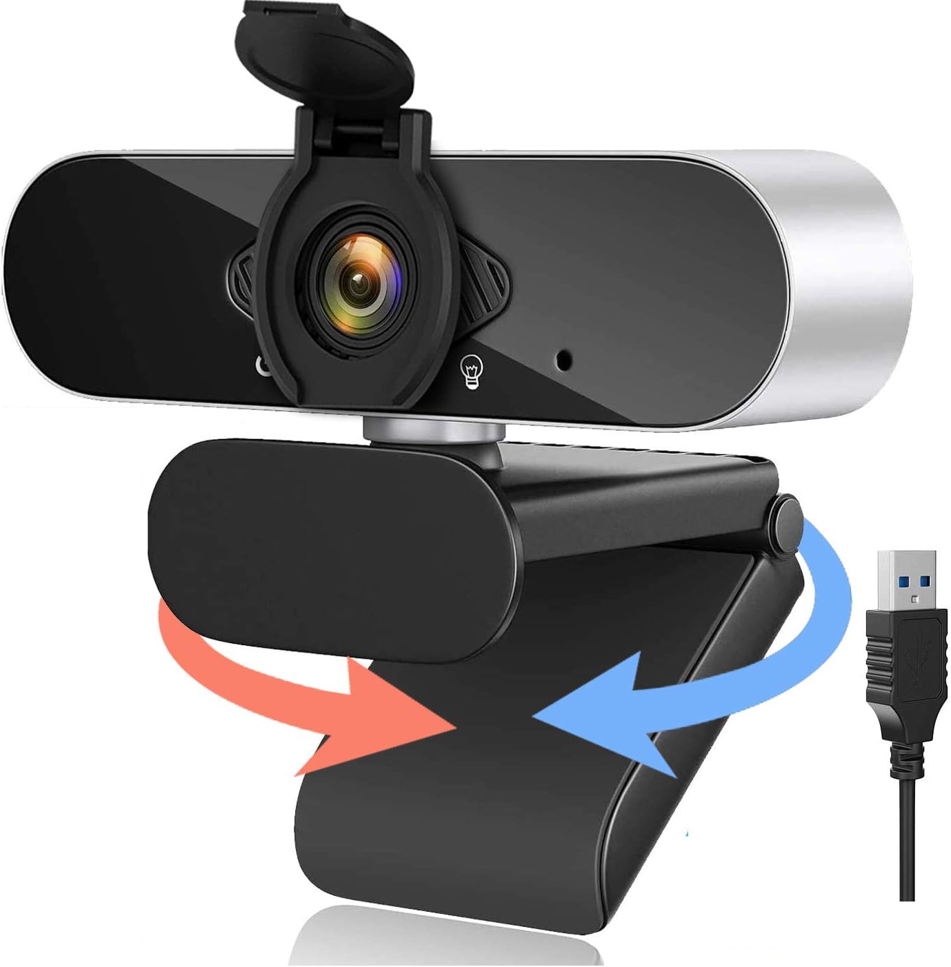 cam with Microphone,1080P  Cameras USB Plug and Play