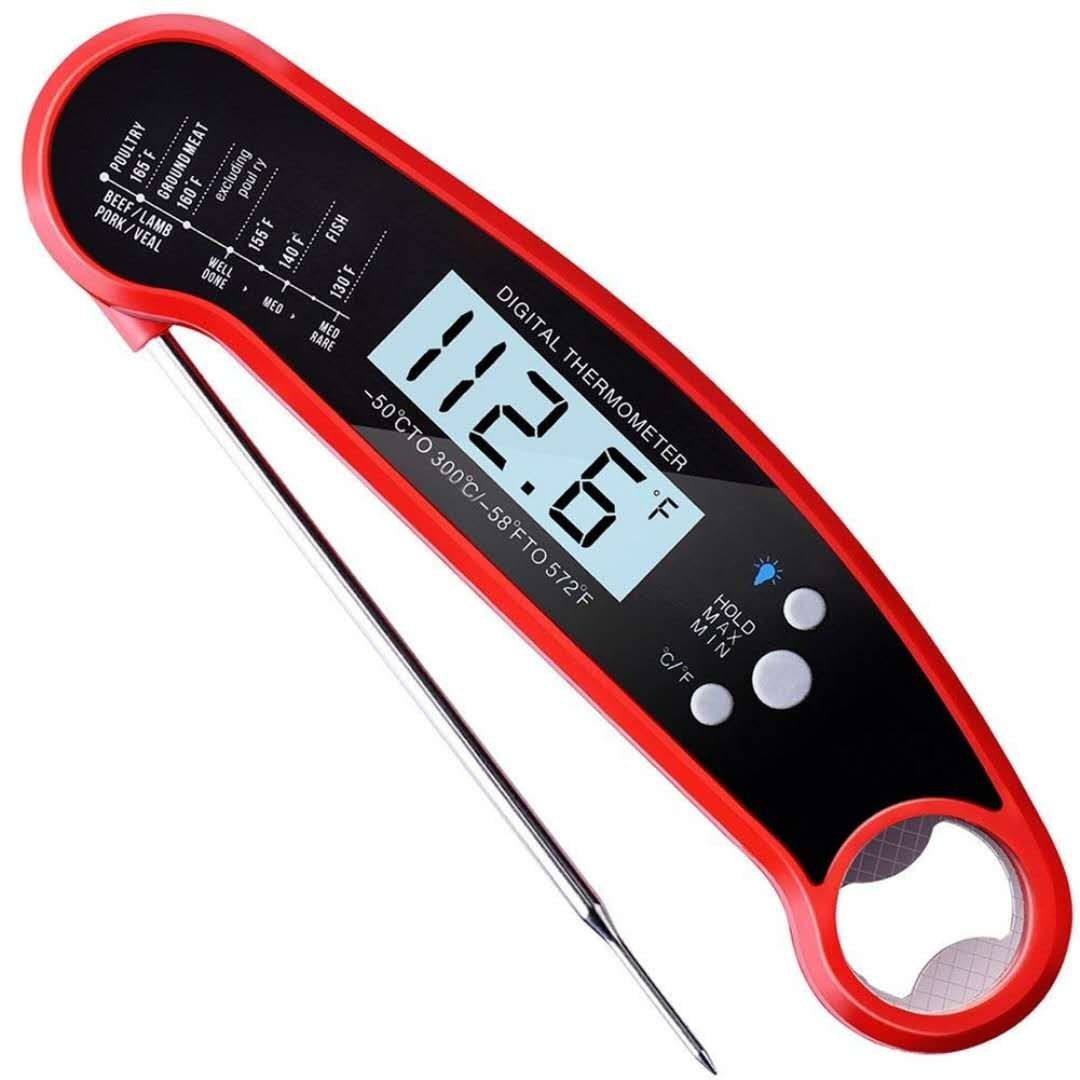 Waterproof Candy Thermometer- Super Fast Instant Read BBQ Thermometer, Backlit Function Cooking Thermometer for： Food, Candy,Meat, Milk, BBQ, Grill Smokers