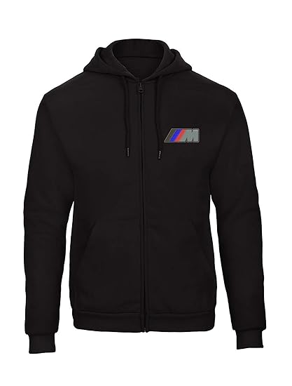 Natshop2000 M. Power BMW Fun Bestickte Sweatjacken Kapuzenpullover mit Reißverschluss Premium Qualität - 9061 - SW