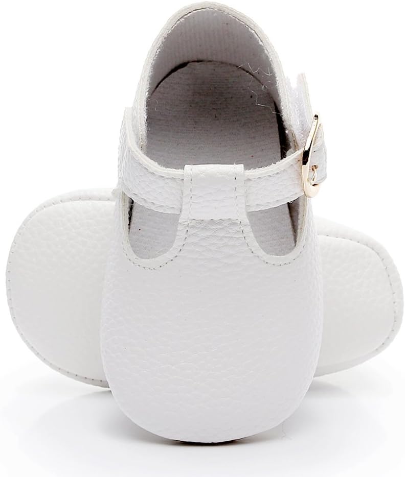 HONGTEYAInfant Baby Girl Mary Janes Flats PU Leather Non-Slip Soft Sole for Toddler First Walker Newborn Infant Crib Shoes Wedding Party Princess Baby Moccasins Girl Dress ShoesGlobal Recycled StandardGlobal Recycled StandardGlobal Recycled Standard