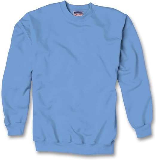 Amazon.com: Hanes 90/10 Cotton/Polyester 10.2oz. Ultimate Cotton - Crewneck, XL-Carolina Blue 