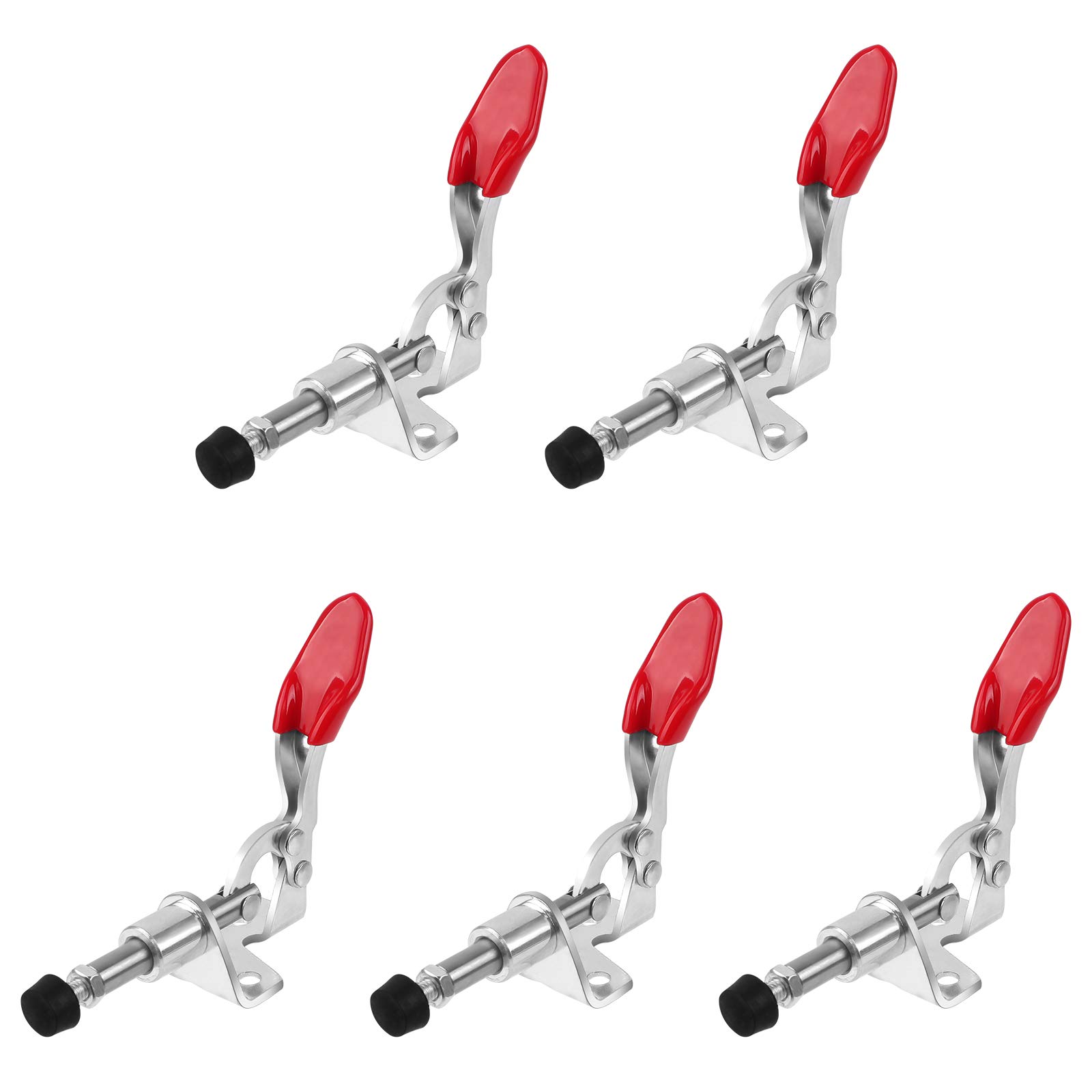 Huayue 5 PCS Quick Release Toggle Clamp, 301 AM Toggle Clamp Holding Latch Push Pull Quick Release Hand Tool 45Kg/99Lbs Holding Capacity
