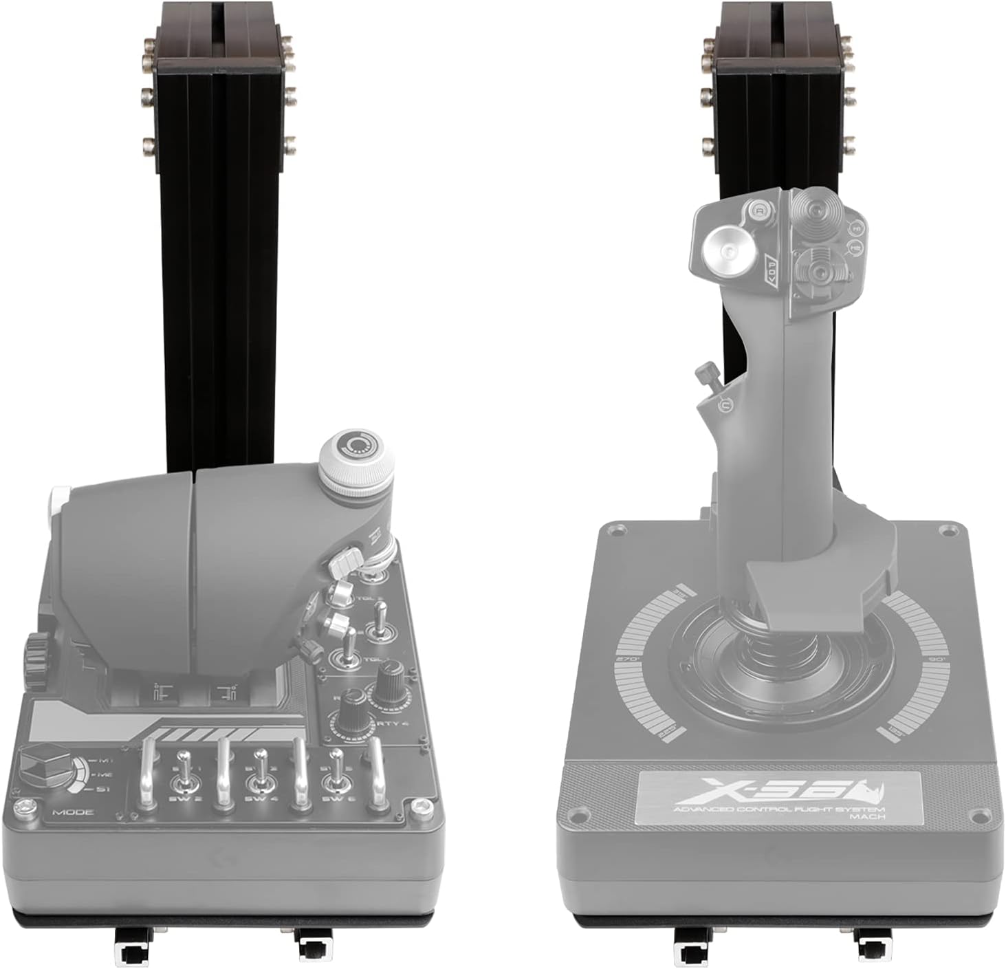 JUYEER Desk Mount Compatible with Almost All of The HOTAS Series Flight Simulation Controller-for The Flight Sim Game Joystick, Throttle and Hotas Systems. (Game Devices Not Included) - Black: Computers & Accessories