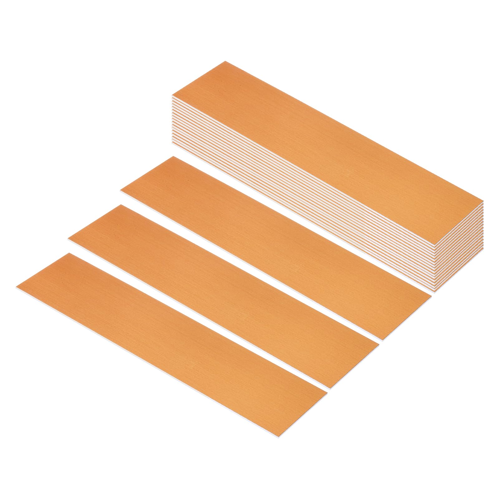 PATIKIL 8"x2" Blank Name Plates, 20 Pack Custom Engraved Name Plate Rectangle Laser Engraving Blanks for Personalized Nameplates Office Desk DIY Painting Supplies, Brown, White