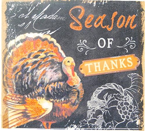 Thanksgiving Wall Decorations Harvest Turkey Burlap Engraved Home Frame Decor