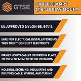 GTSE 100 Pack Black Nylon P-Clips 5.0mm 3/16" Diameter Plastic Cable Clips view 6