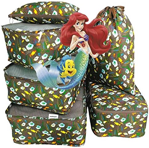 Packing Cubes my FL 6pcs Backpack Organizers Set with Shoes Bag Travel Luggage