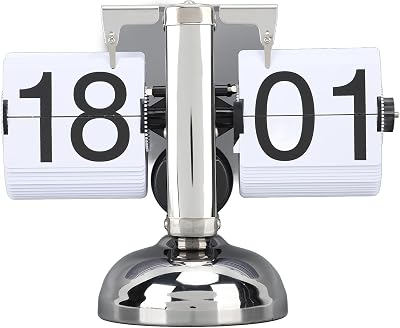 Orologio da Mensola da Tavolo con Vibrazione in Stile retrò Orologio a Vibrazione in Acciaio Inossidabile 304 Orologio a Vibrazione retrò da Tavolo Alimentato a Batteria con